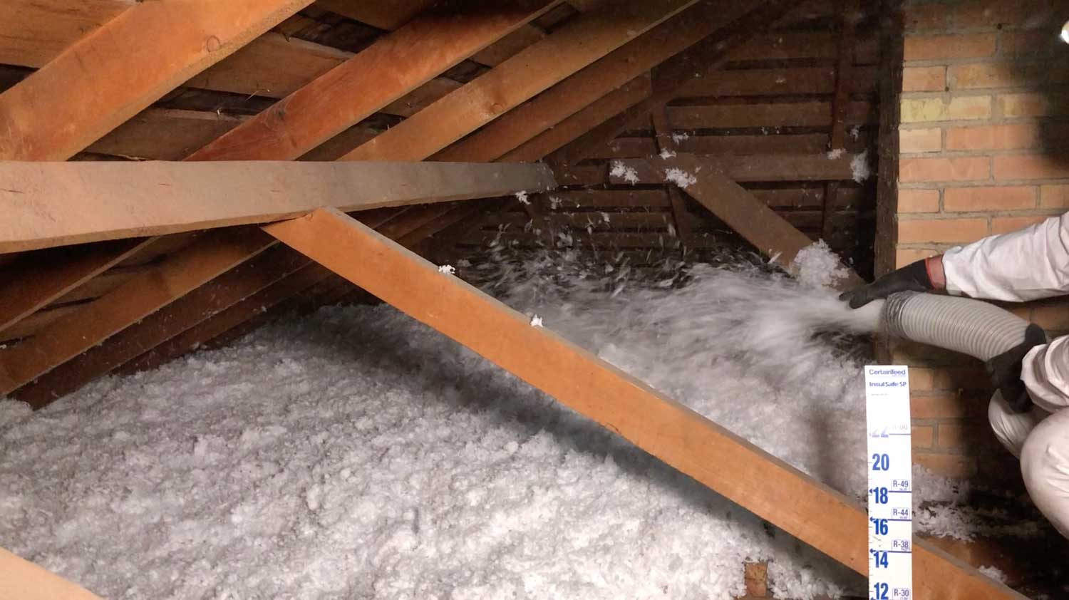 Install of blow-in insulation in salt lake county Utah